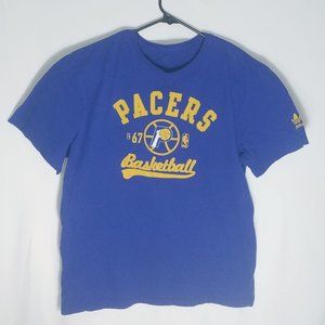 Adidas Indiana Pacers NBA Basketball Est. 1967 Large Blue Tee